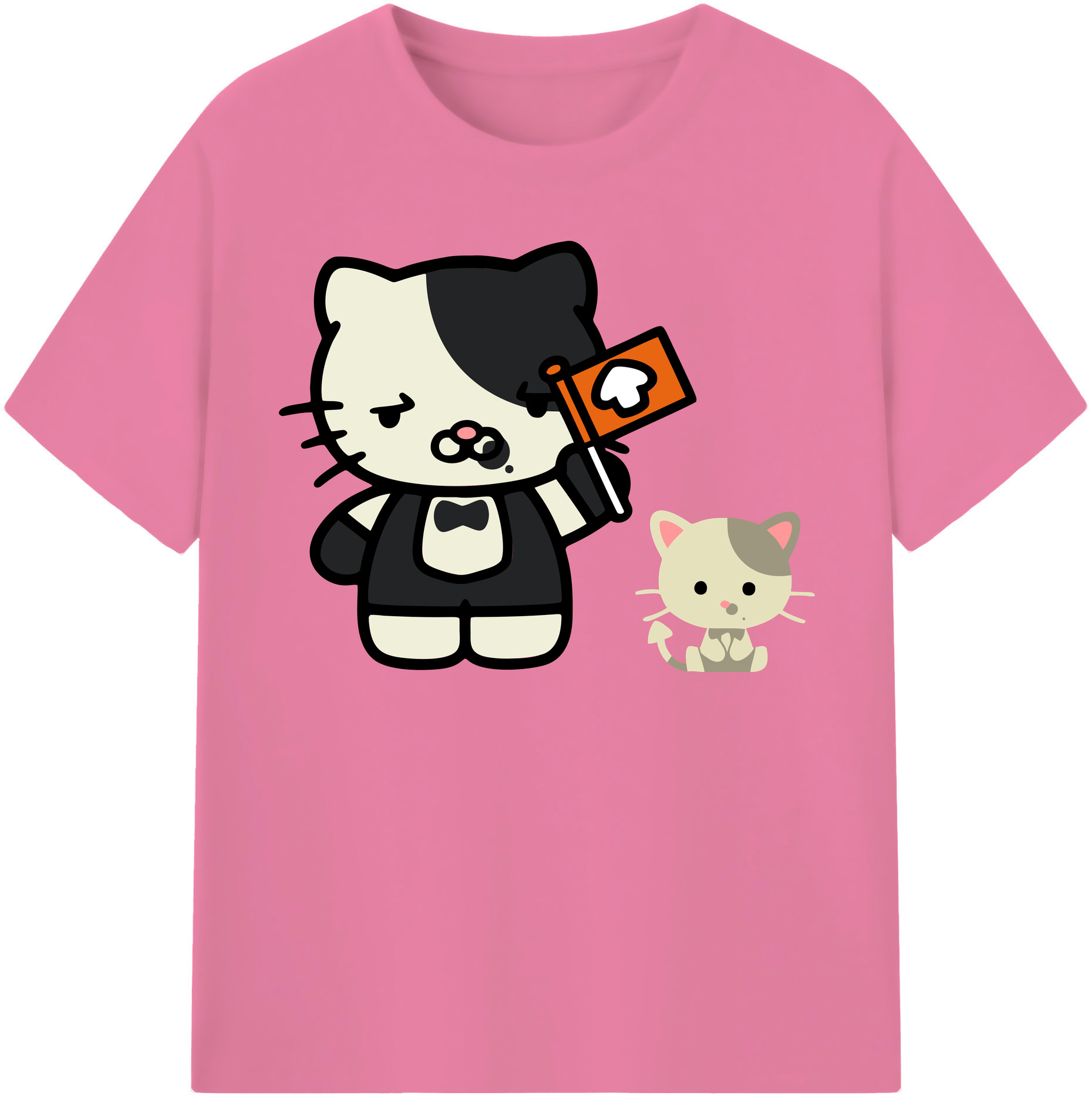 （画像用） Hello Kitty ハローキティ 綿100％半袖Tシャツ（フロントプリント）